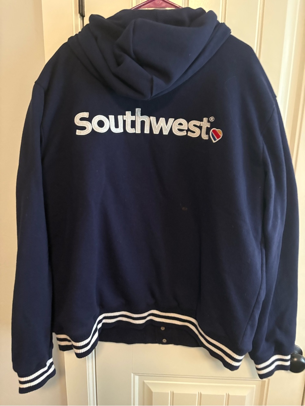 Southwest Airlines Navy Bomber Jacket with Hood